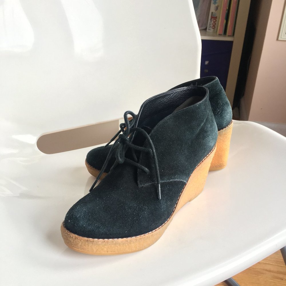 Cole Haan Suede Wedge Ankle boot Size 6 - Picture 2 of 7